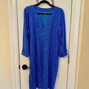 Lilly Pulitzer Fairfax 3/4 Sleeve Dress in ‘Alba Blue Easy Peasy’ (XL, NWT)